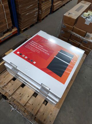 2x Infrarood paneel glas 60 x 60 cm, Ecosun, Type GS, Zwart, 2025